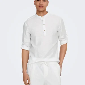 CAMICIA MISTO LINO MANICA LUNGA - ONLY&SONS