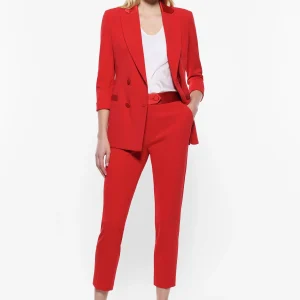 PANTALONE A SIGARETTA ROSSO