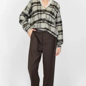 Haveone - Cardigan over fantasia check in misto lana