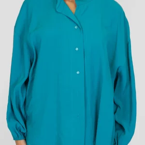 Tensione in - Camicia over in modal con collo coreano