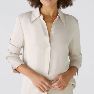 Camicia grigia in satin