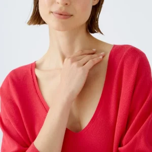 Maglia in misto viscosa magenta