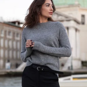Maglia in alpaca girocollo