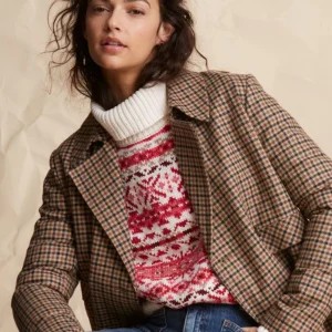 Maglia in stile norvegese a collo alto