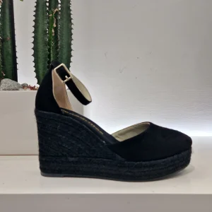 Espadrilles sandalo nero modello ANNA