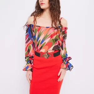 Blusa in georgette stampata