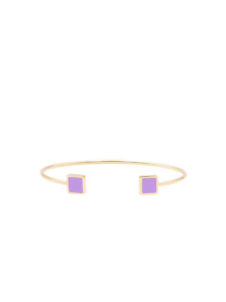 Bracciale Wire Quadrato Lilla - immagine 8