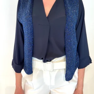 Cardigan in maglia lurex