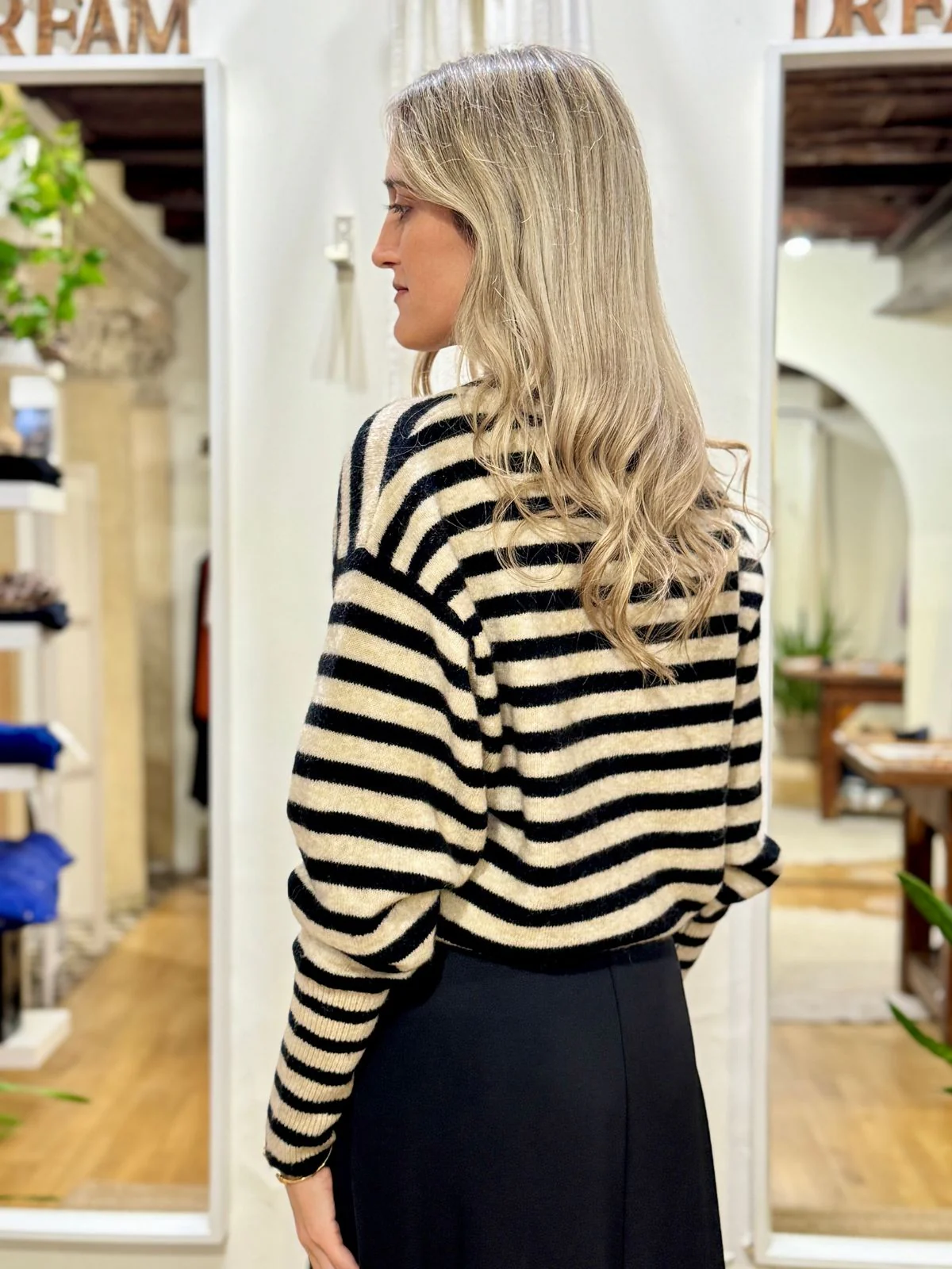 Maglia a righe girocollo - immagine 6