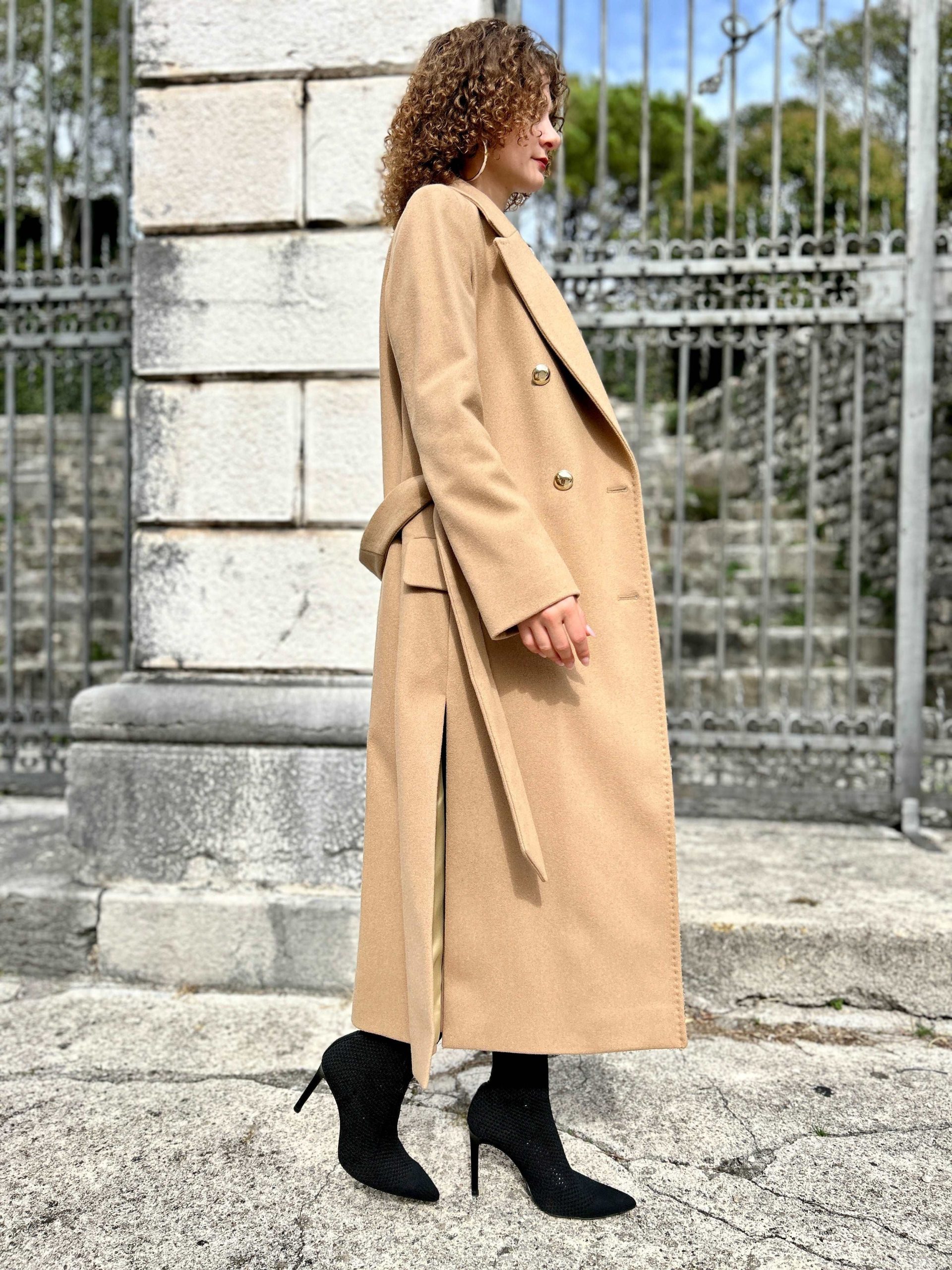 Cappotto con spacchi cammello - immagine 7