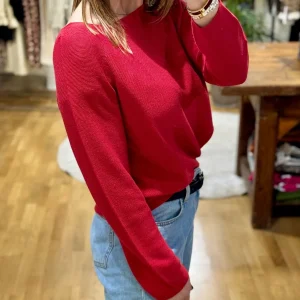 Maglia girocollo rossa