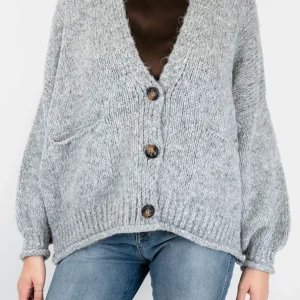 Haveone - Cardigan over in misto lana con chiusura a tre bottoni