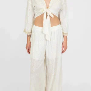 Haveone - Coordinato pantalone più top in pizzo san gallo