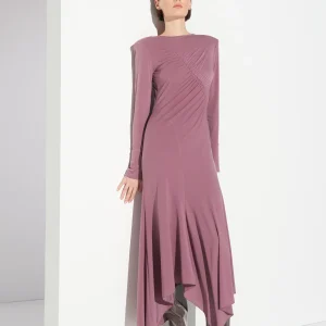 ABITO MIDI ASIMMETRICO IN JERSEY - SO ALLURE