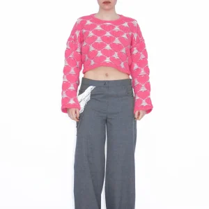 Maglia a cuori jacquard