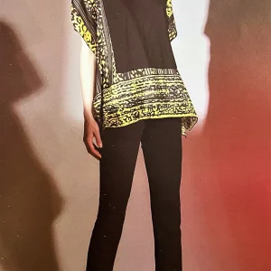 Blusa animalier gialla e nera