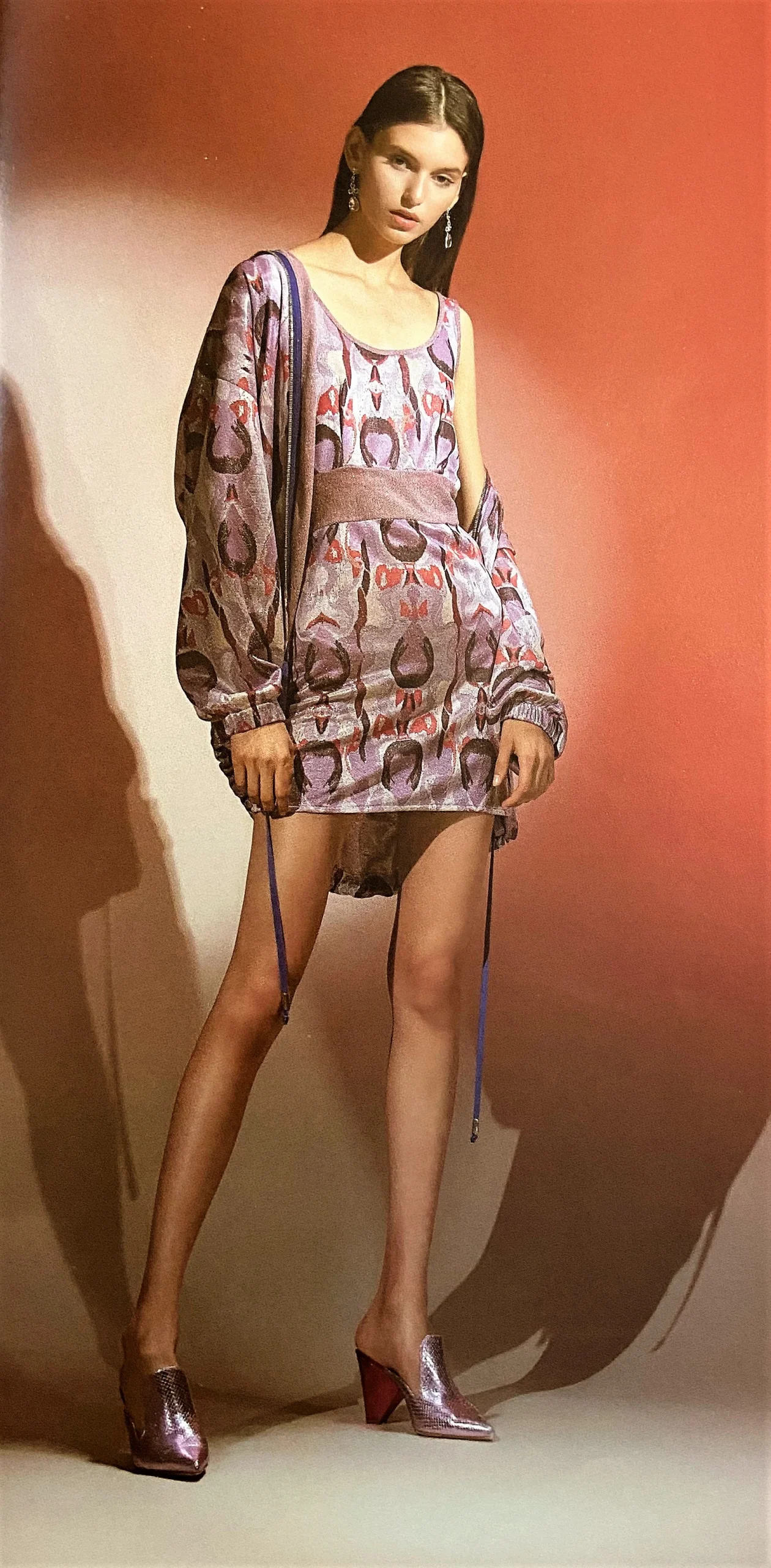 Giubbino in maglia lurex con cappuccio - immagine 2