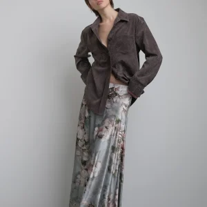 MAXI GONNA IN VELLUTO FLOREALE - SO ALLURE