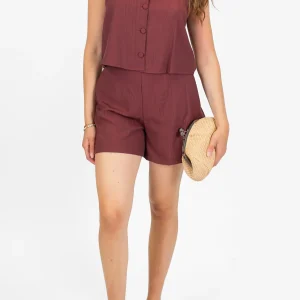Tensione in - Coordinato gilet e shorts in viscosa leggera