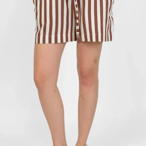Motel - Shorts fantasia righe in viscosa leggera con coulisse