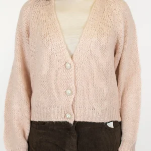 Haveone - Cardigan in misto lana con bottoni gioiello
