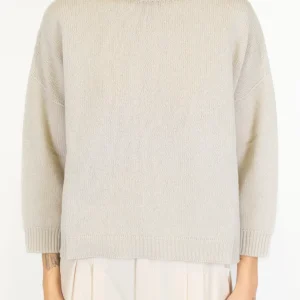 Tensione in - Lupetto a scatola in misto lana vergine e cashmere