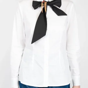 Haveone - Camicia tinta unita con cravatta e spilla gioiello