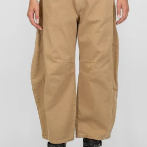 Haveone - Pantalone balloon in denim colorato