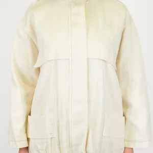 Haveone - Bomber over in denim colorato con elastico sul fondo