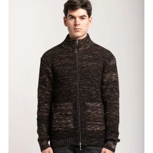 MAGLIA CON ZIP MELANGE - BL.11