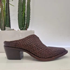 Zolfo sabot intrecciato marrone